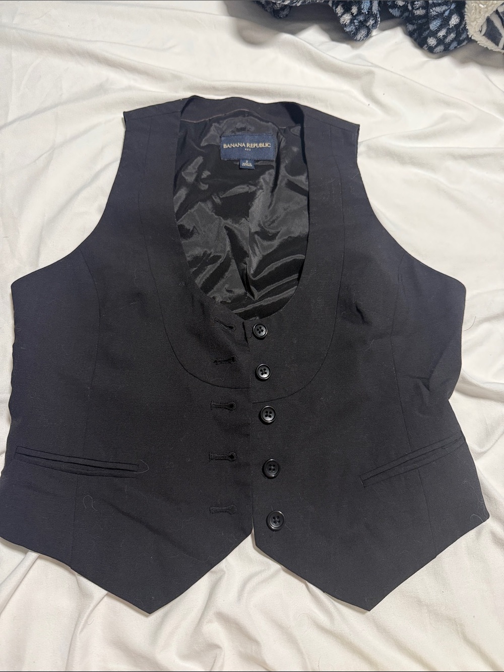 Banana Republic Men's Black Tailored Vest